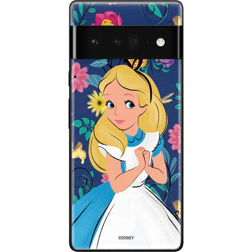 Disney Alice in Wonderland (animated) Floral Print Google Pixel 6 Pro Skin